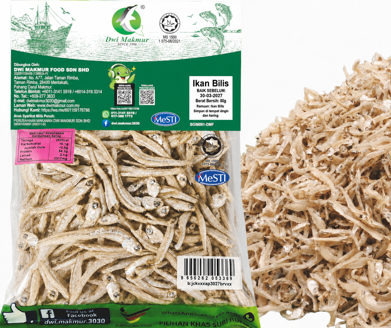 Anchovies 80 Grams RM5.90 X 5 Units C.Dwi Makmur