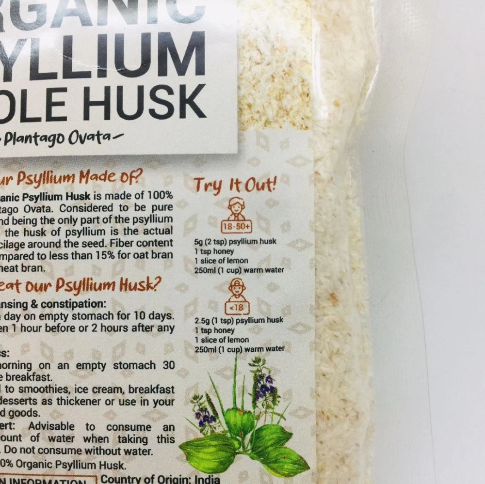 MH Food Organic Psyllium Whole Musk 有機車前子全殼 100g