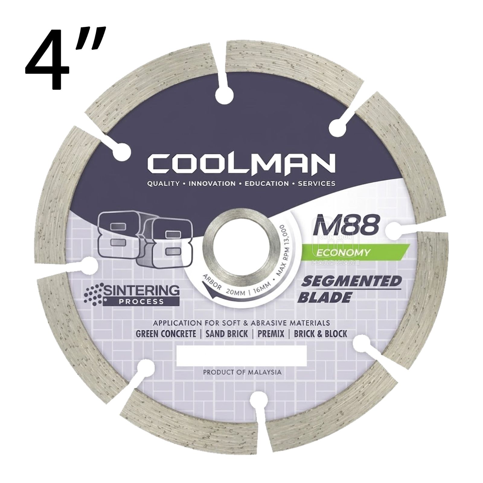 COOLMAN M88 SEGMENTED CUTTING BLADE 4"
