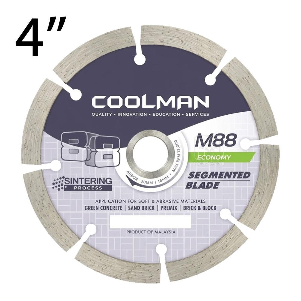 COOLMAN M88 SEGMENTED CUTTING BLADE 4"