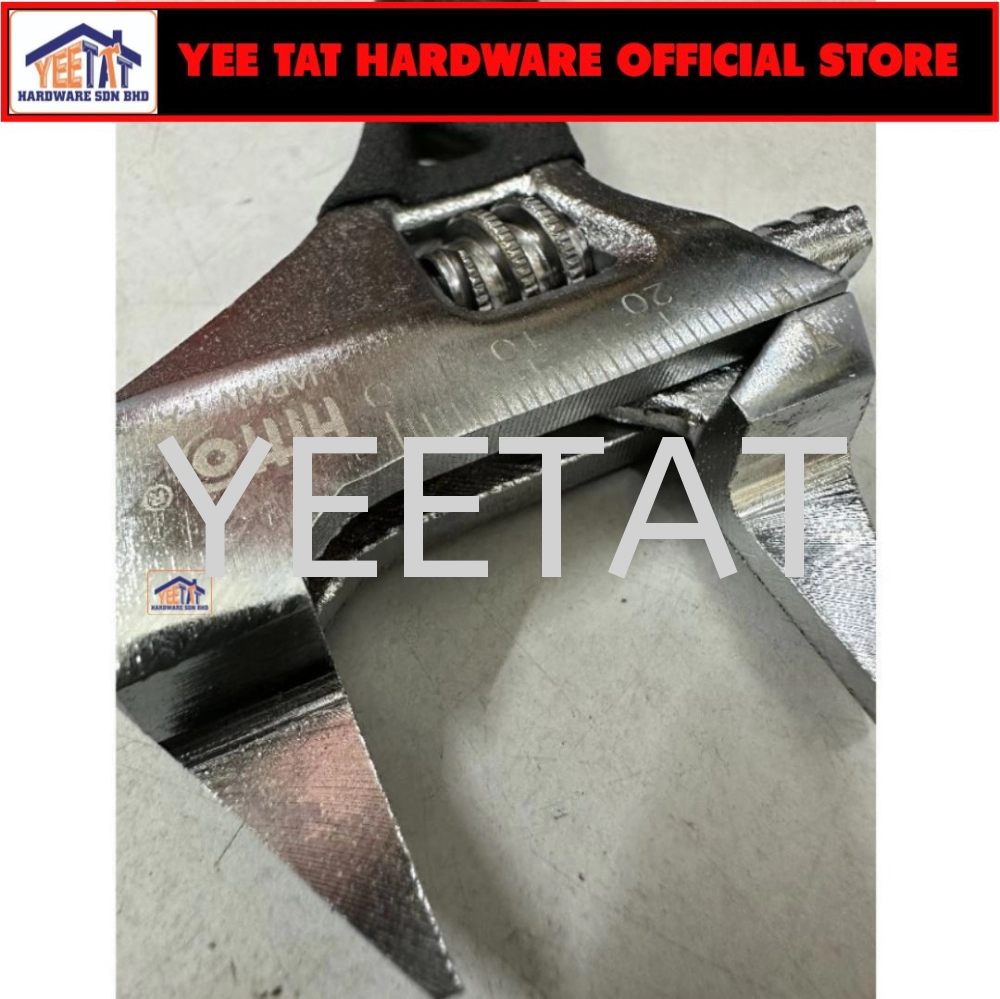 [ HITTO ] HAW-8SB Stubby & Thin Jaws Adjustable Wrench / Spana Hardened Durable Hand Tool 141MM