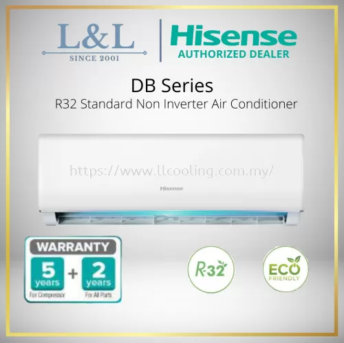 Hisense DB Series Standard Non Inverter Air Conditioner (1HP/1.5HP/2HP/2.5HP) (AN10DBG/AN13DBG/AN20DBG/AN25DBG)