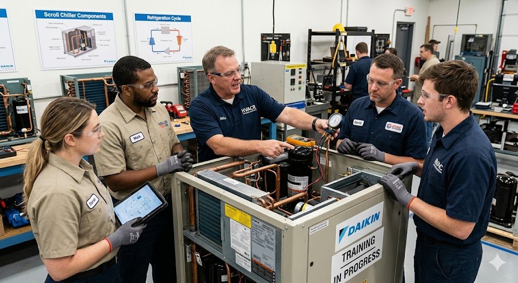 Commercial scroll chiller training