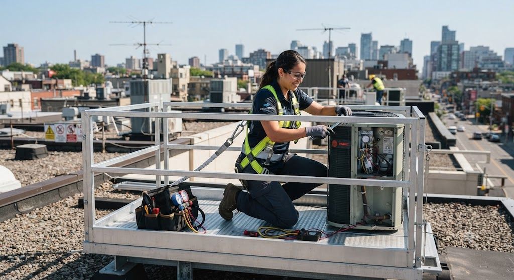 working safely at height air conditioning