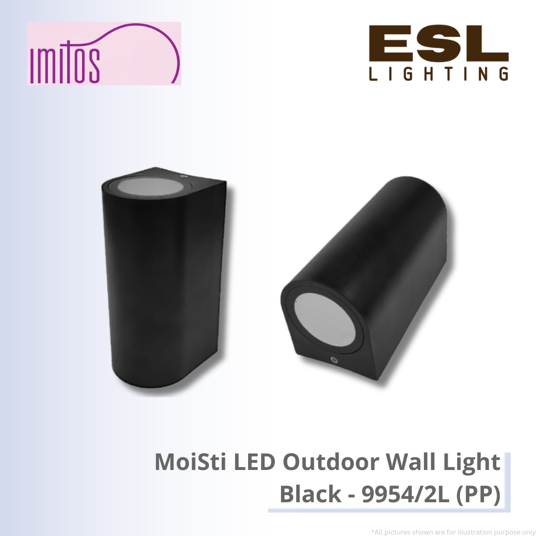 IMITOS MoiSti LED Outdoor Wall Light Black - 9954/2L (PP)