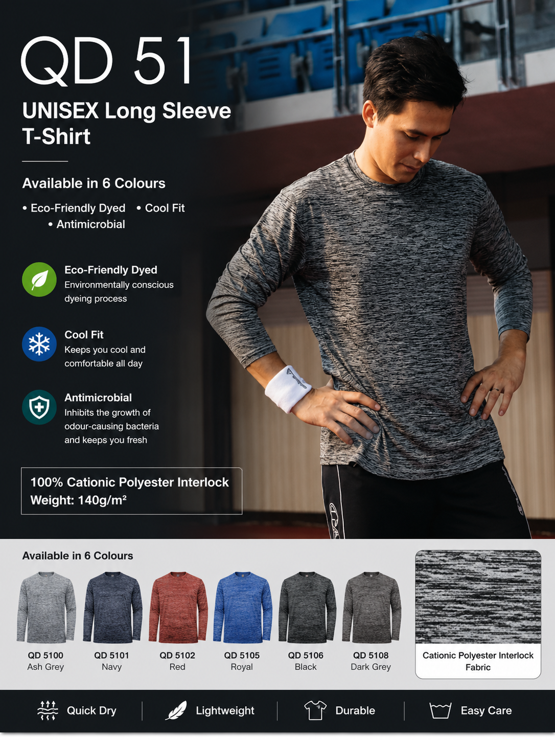 Quick Dry Long Sleeve T-Shirt - QD51