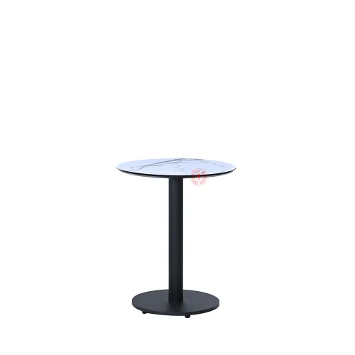 Bar Low Table MDF Round White | Cafe Table | Coffee Table | Cafe Furniture | Meja Kopi | Meja Bar | Meja Rendah