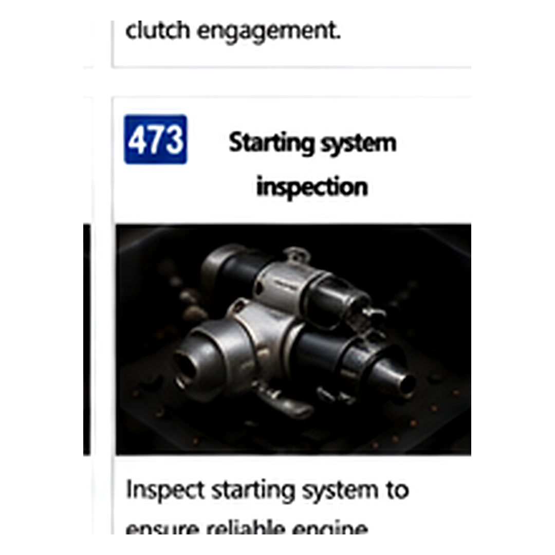 Starting System Inspection