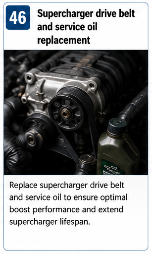 Supercharger Drive Belt And Service Oil Replacement
