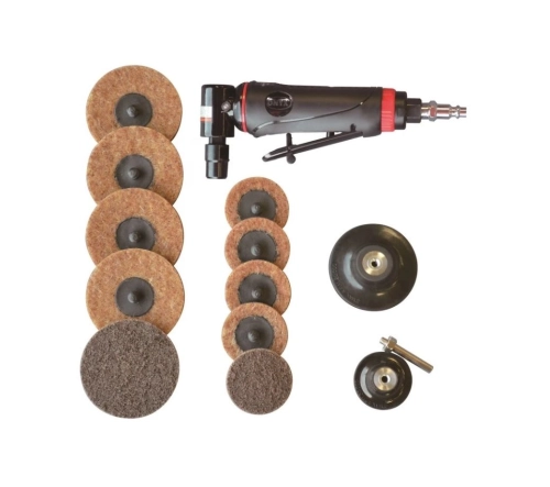 ONYX Complete Rust Removal / Grinding / Polishing Kit with Composite Body 1/4″ 90° Angle Die Grinder (#204)