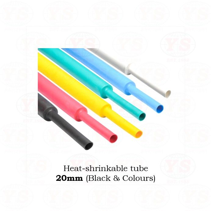 Cable Heat Shrinkable Tube 20mm (Black & Colors)