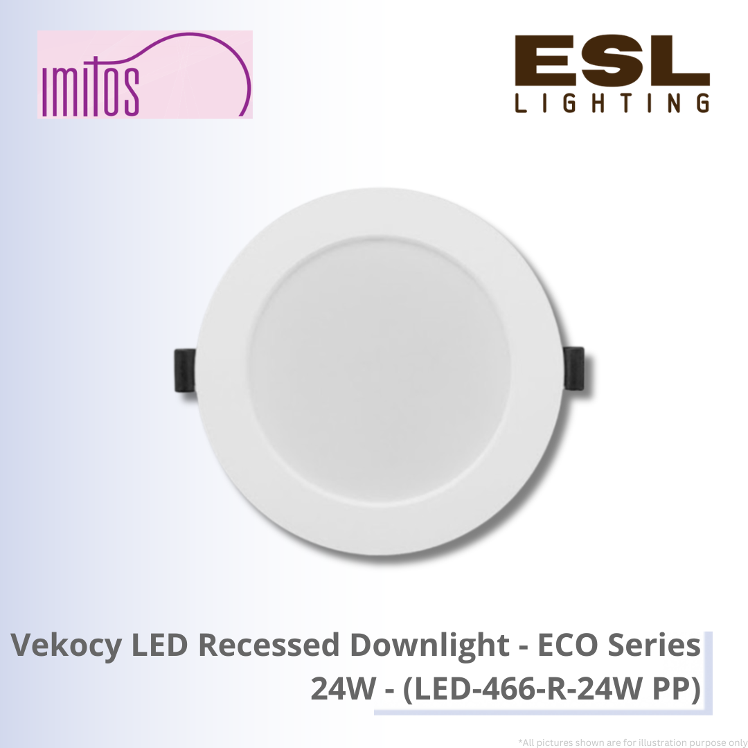 IMITOS Vekocy LED Recessed Downlight (ECO Series) 24W - LED-466-R-24W PP [SIRIM]