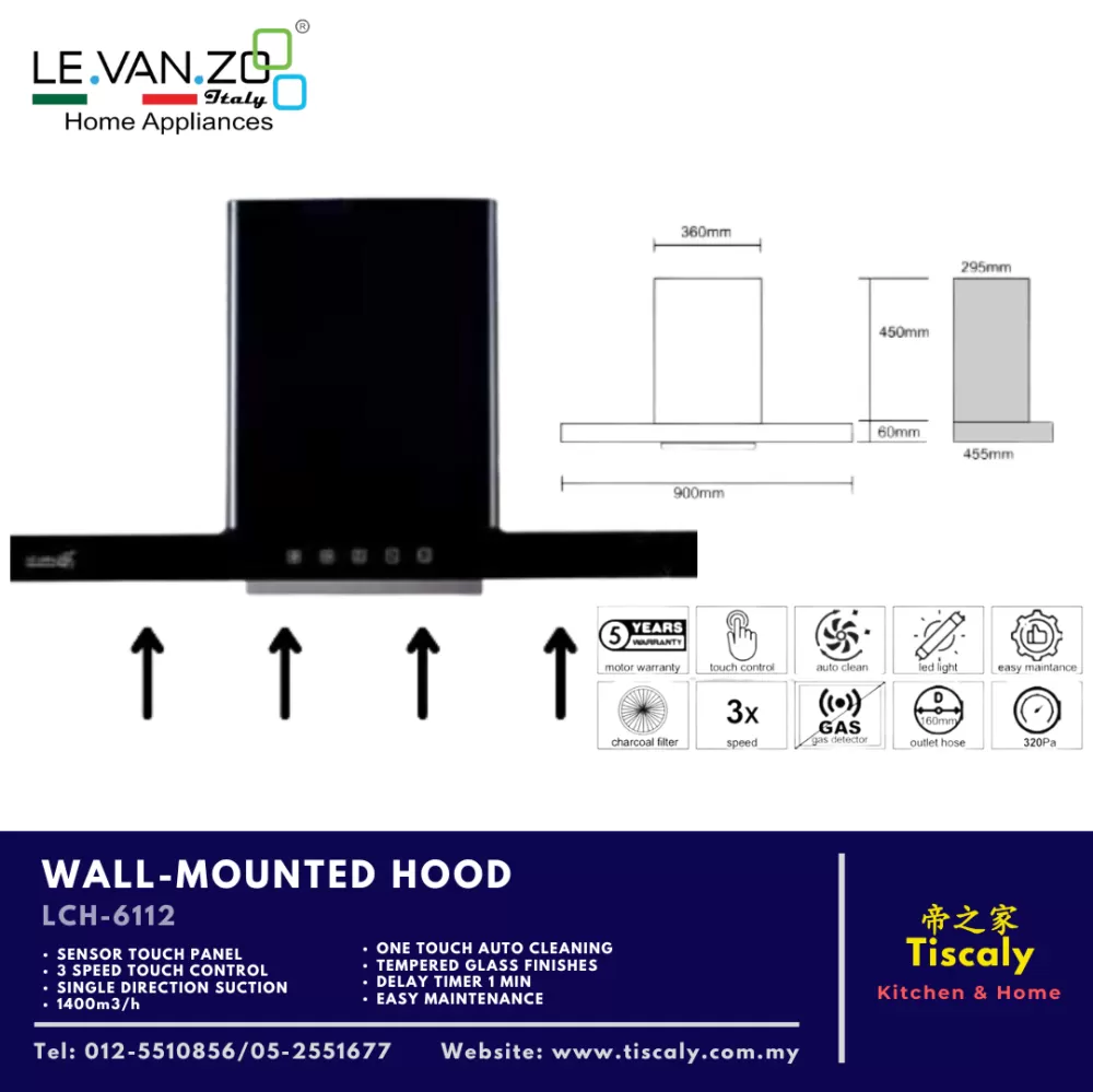 LEVANZO WALL-MOUNTED HOOD LCH-6112