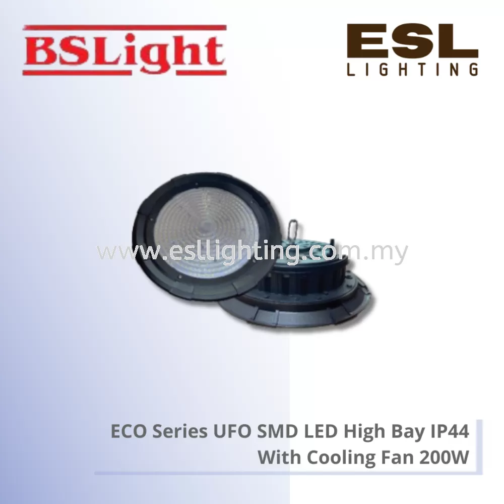 BSLIGHT ECO SERIES UFO SMD LED High Bay IP44 with Cooling Fan - 200W - BSHB02-200/ECO