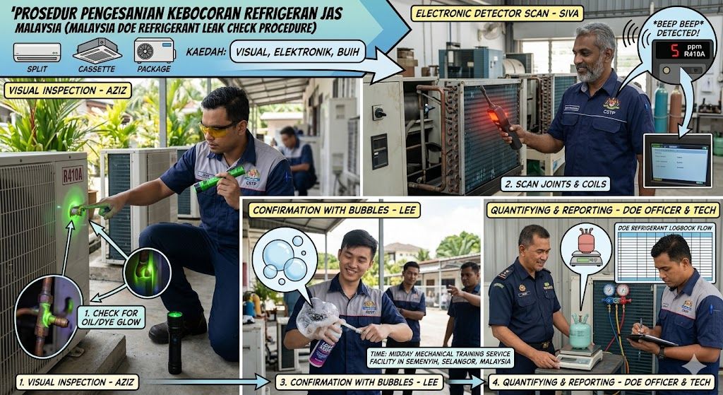DOE Malaysia refrigerant system leak checks