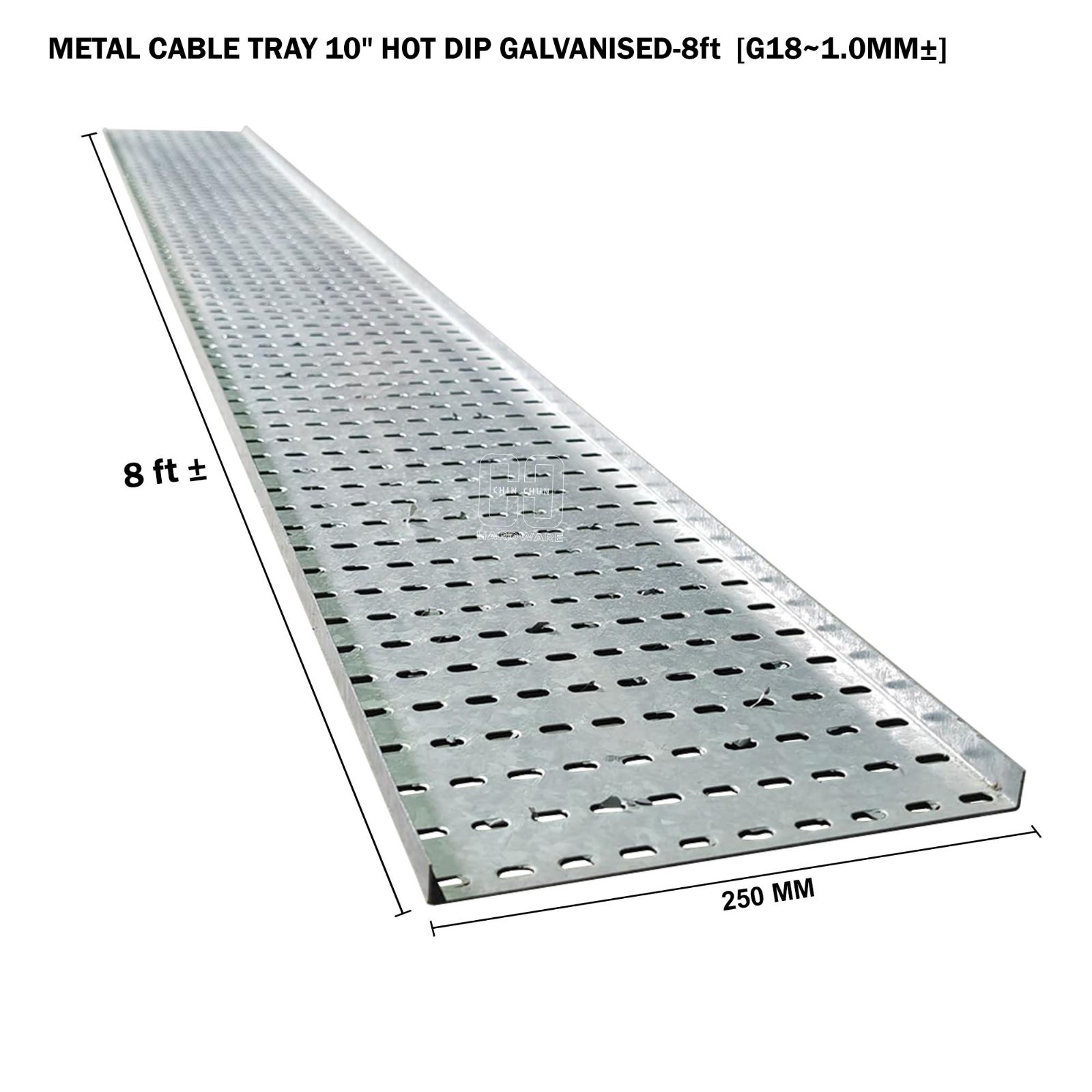 METAL CABLE TRAY 10" HOT DIP GALVANISED 8ft G18 1.0MM卤