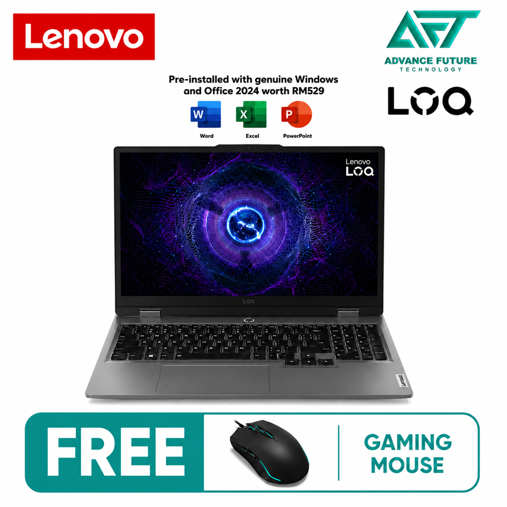 Lenovo LOQ 15IRX9 83DV019GMJ 15.6" FHD 144Hz Gaming Laptop Luna Grey ( Intel Core i7 13650HX, 16GB, 512GB SSD, RTX4050, W11, H&S 2024 )