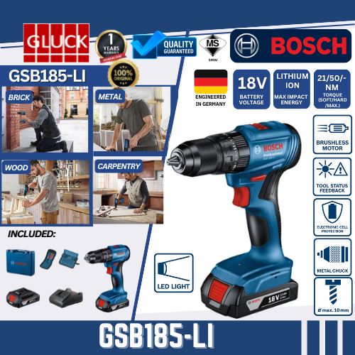 GSB185 BOSCH Cordless Impact Drill GSB185-LI GSB 185 DRILL 18V