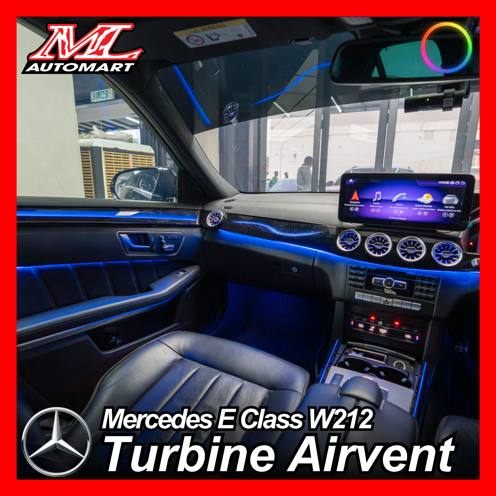 Mercedes Benz E Class W212 Ambient Light : Turbine Airvent