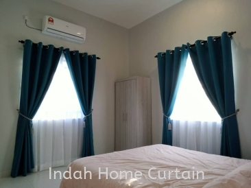 Installation Rod and Railing with Ready Made Curtain & Sheer