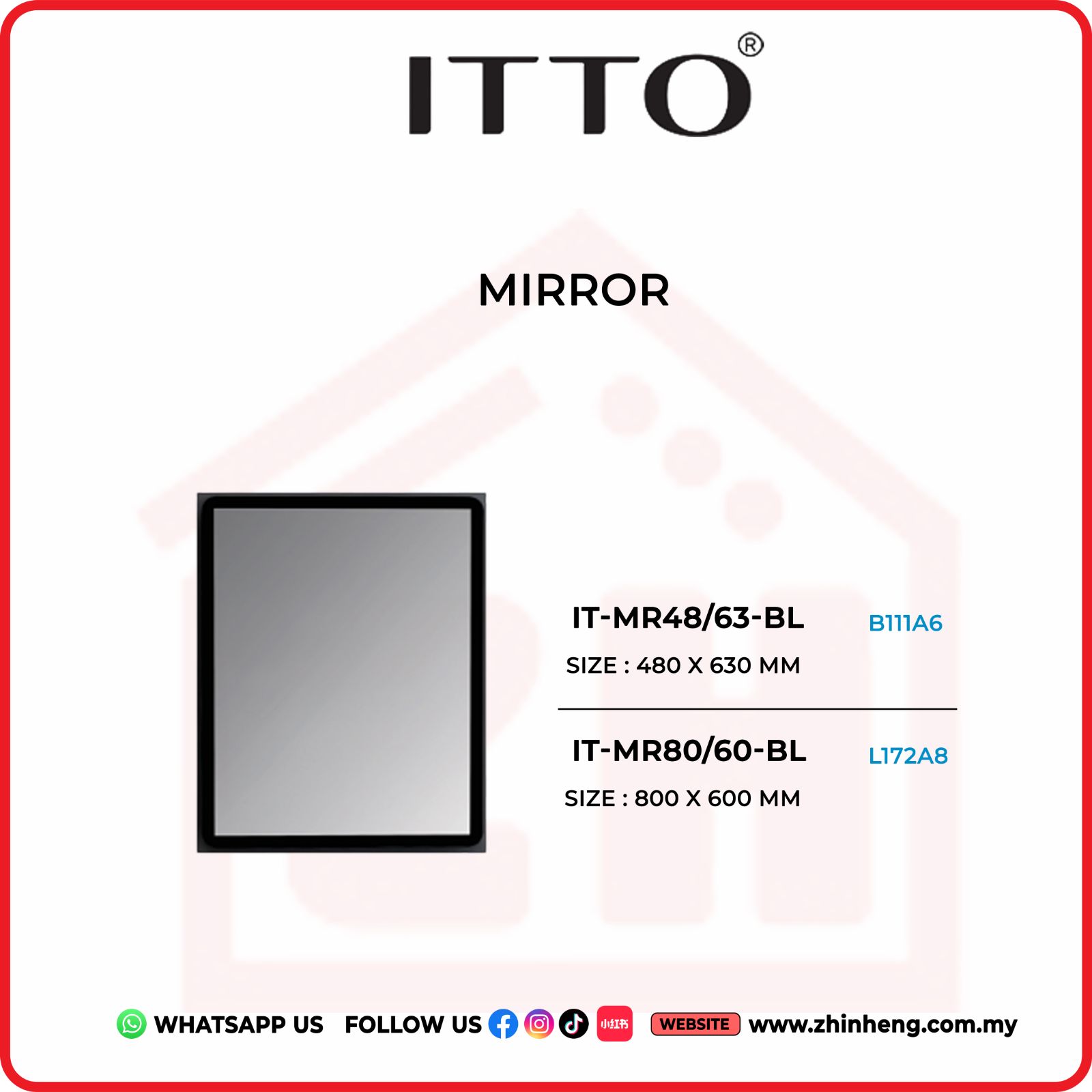 ​​​​​​​ITTO MIRROR IT-MR48/63-BL + IT-MR80/60-BL