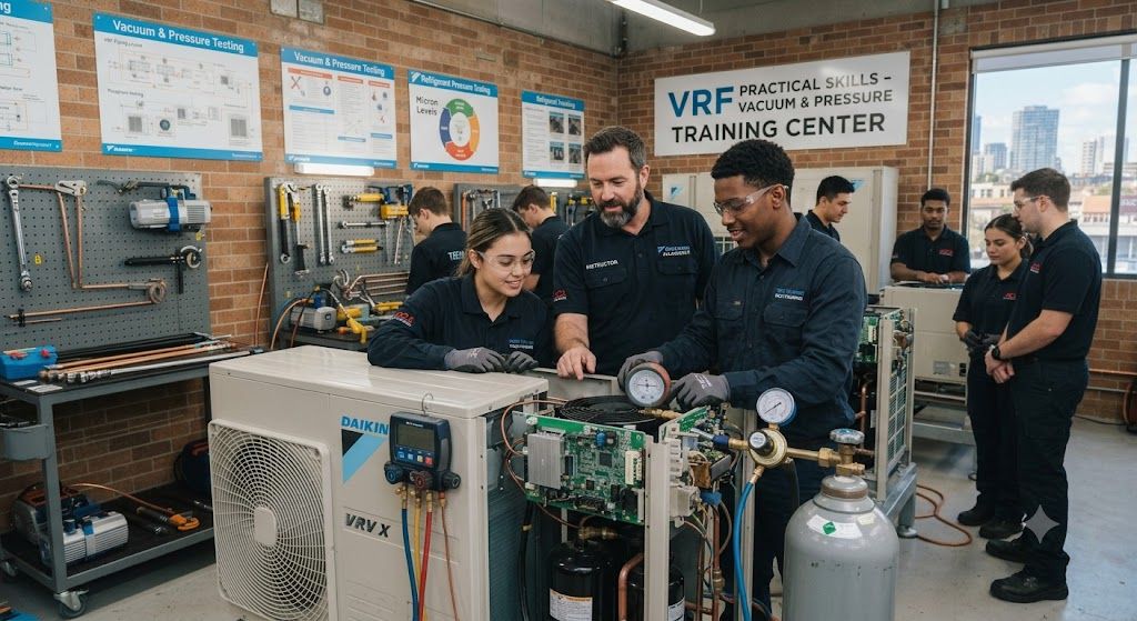 VRF system vacuum and pressure testing training