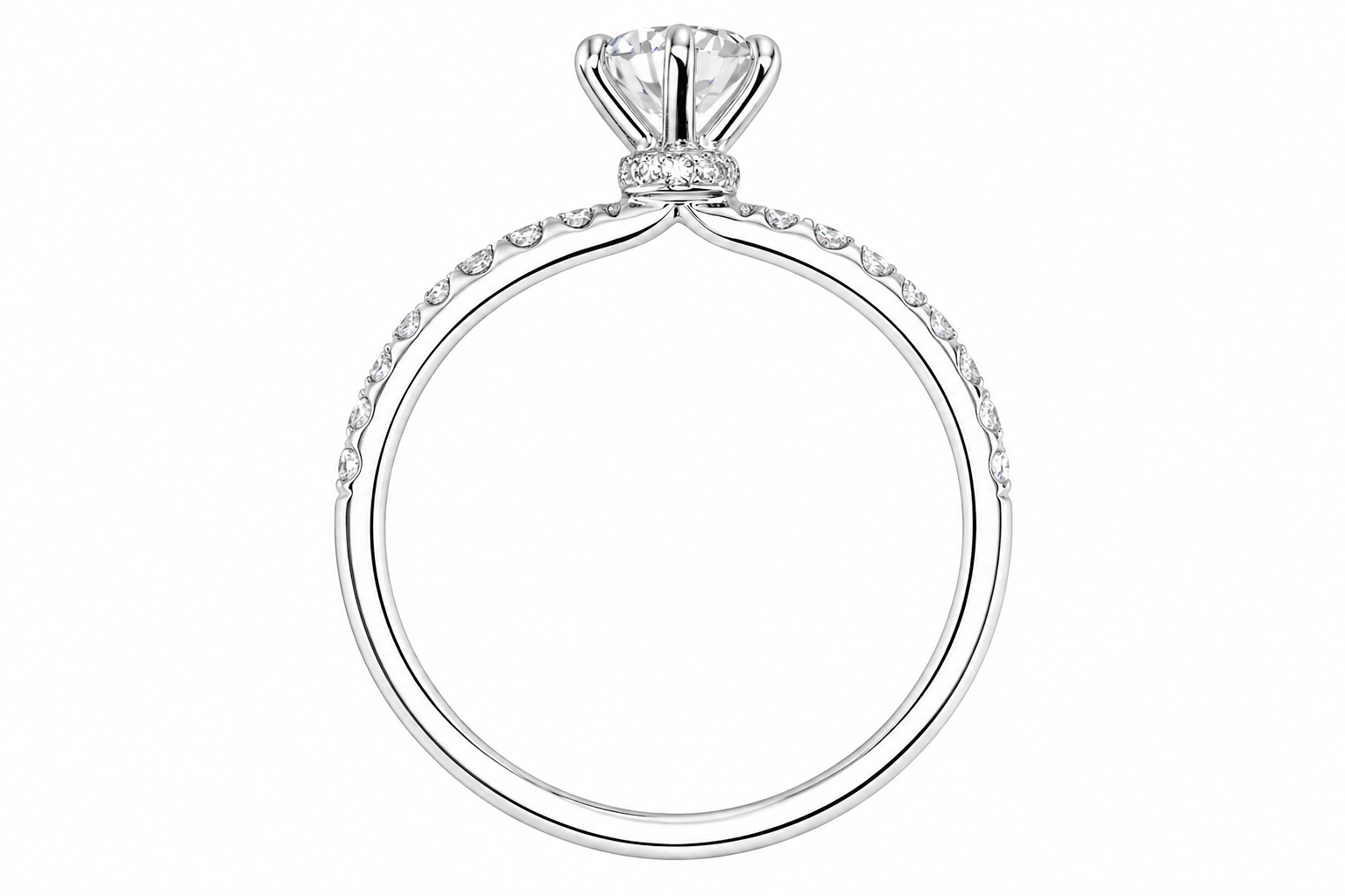 Roman & Co Aris Twist Solitaire Diamond Engagement Ring