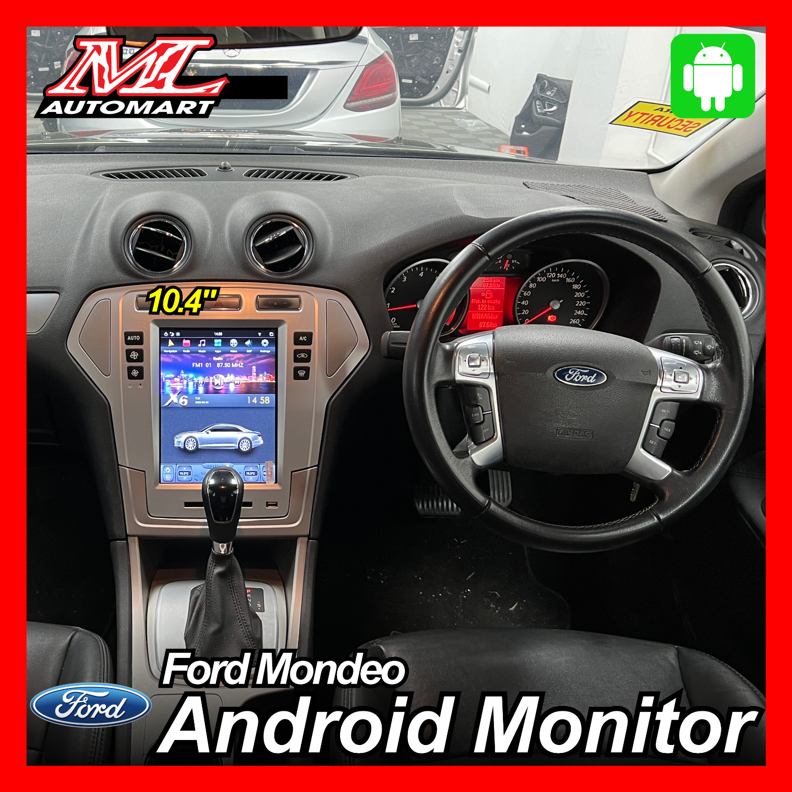 Ford Mondeo Android Monitor (10.4" Vertical Screen)