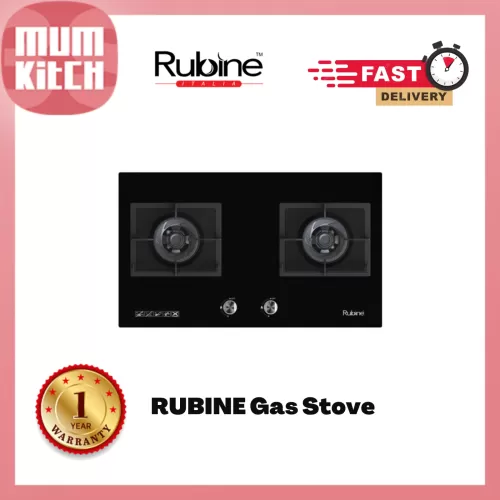 RUBINE Gas Hob 2 Burners 5.0kW Dritto (RGH-FOTEZ2B-BLFX) - MOM Worldwide (M) Sdn. Bhd.