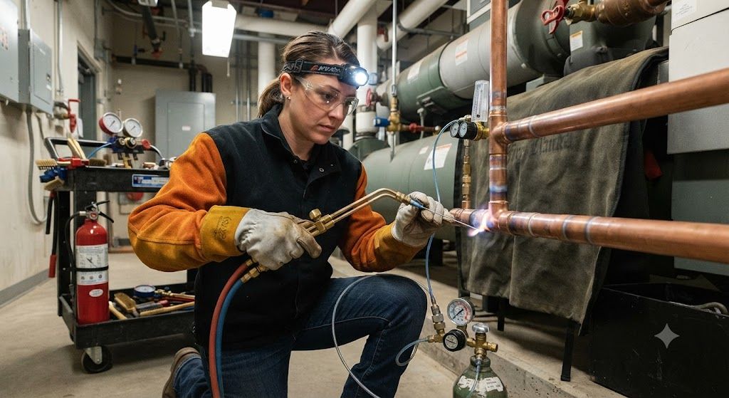 HVAC brazing accident prevention safety practices