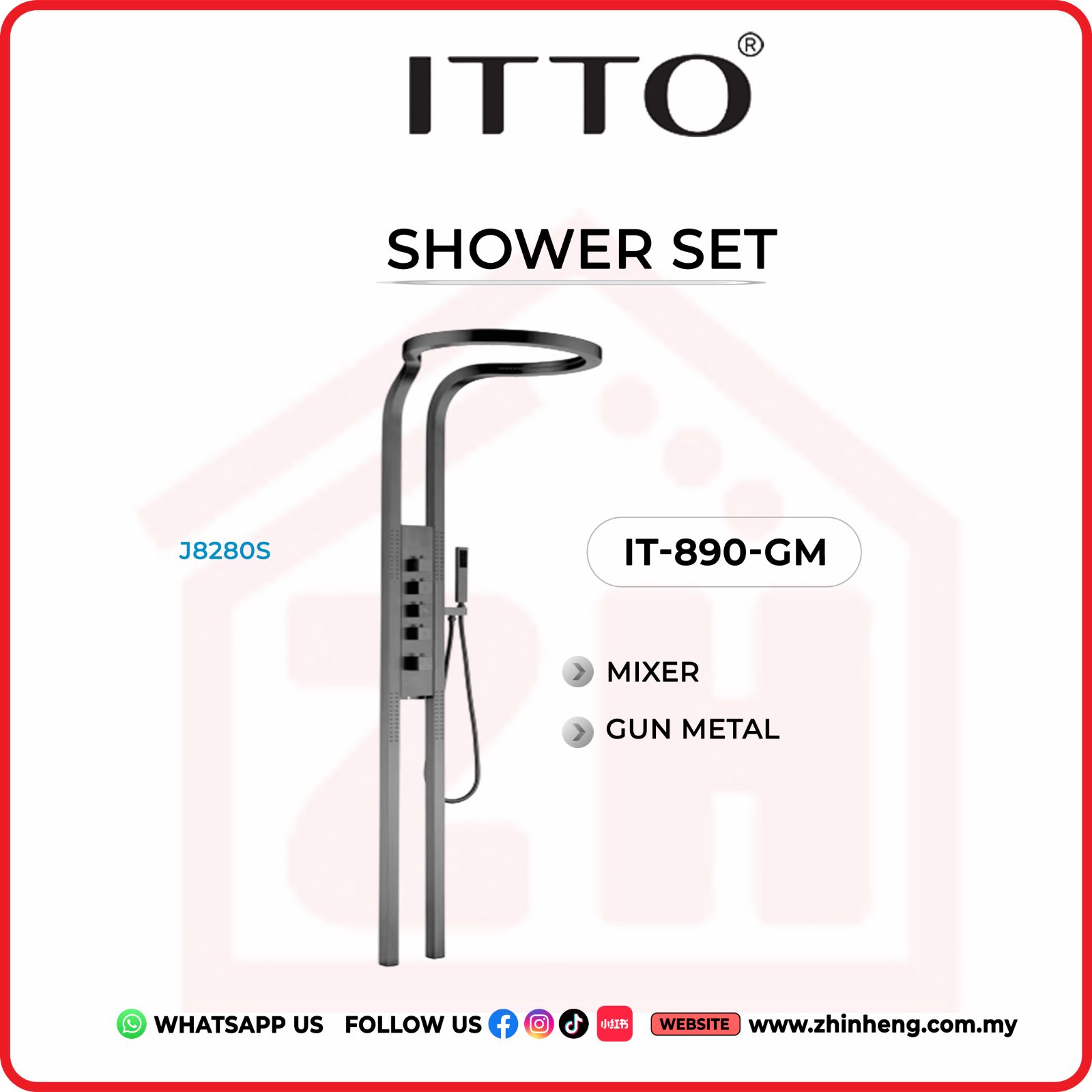 ITTO SHOWER SET  IT-890-GM