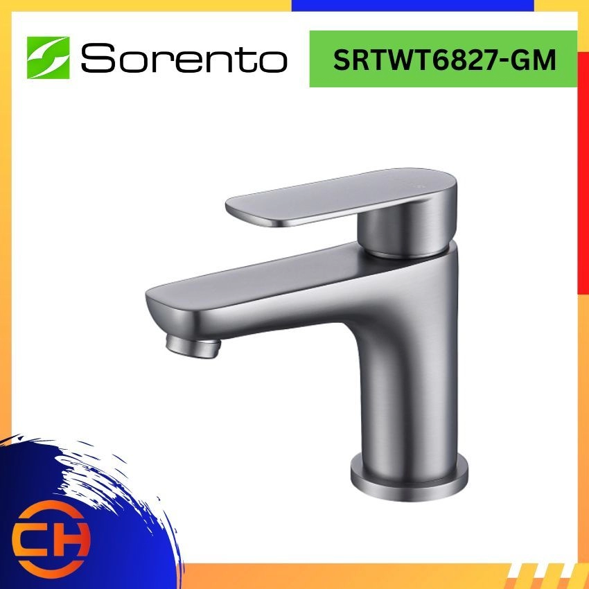 SORENTO BASIN MIXER TAP SRTWT6827-GM Basin Mixer Tap ( Gunmetal )