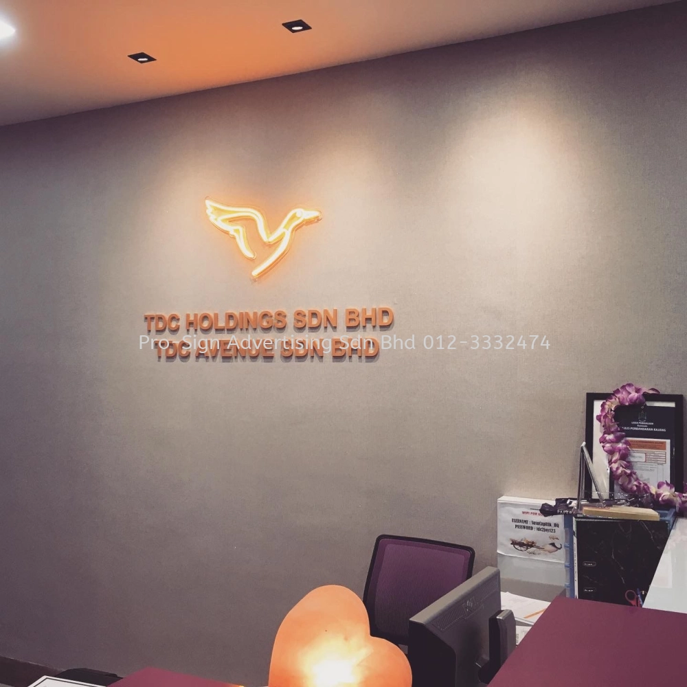 ACRYLIC CUT OUT LETTERING AND LED NEON (TDC HOLDINGS, SG LONG, 2020)