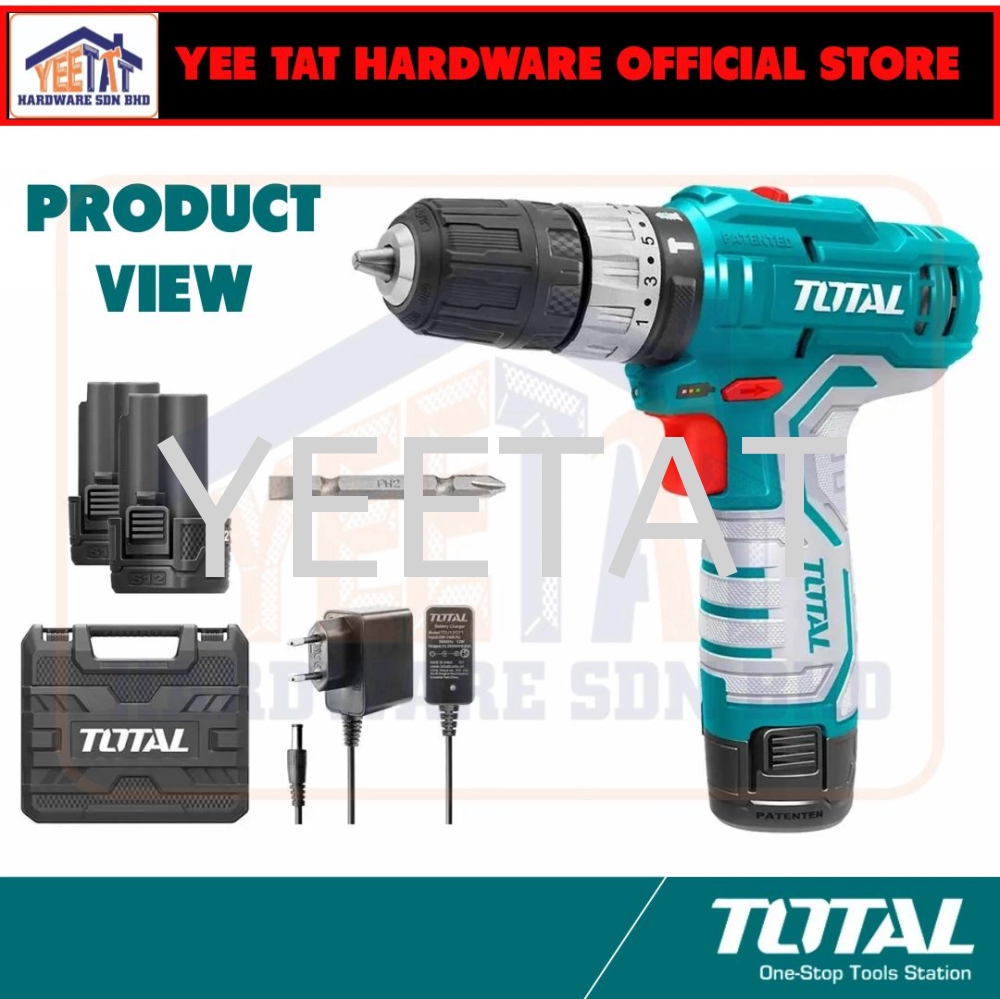 [ TOTAL ] TIDLI1232 LITHIUM-ION IMPACT DRILL 12V