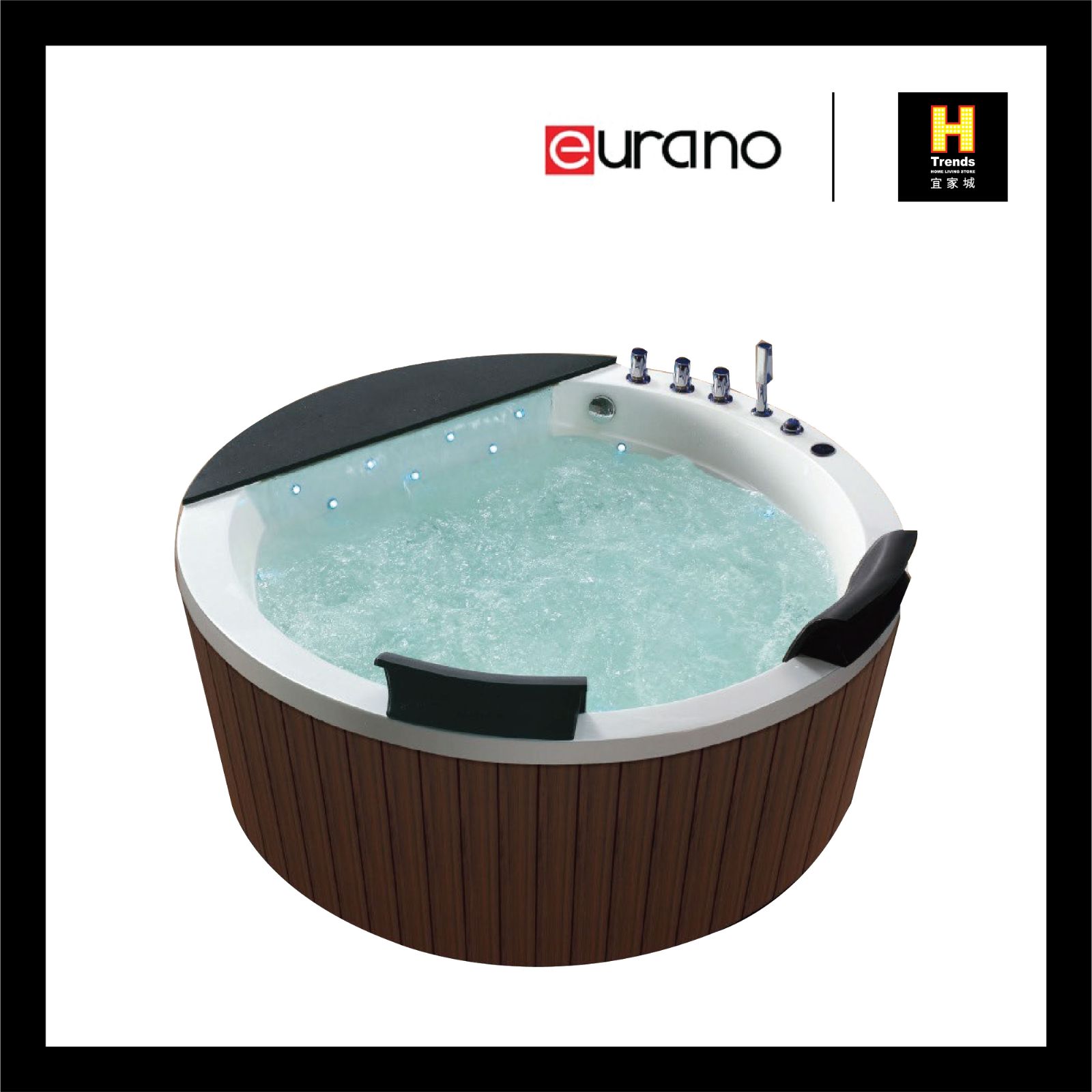 Eurano Waterfall Massage Bathtub (ERN11654W)