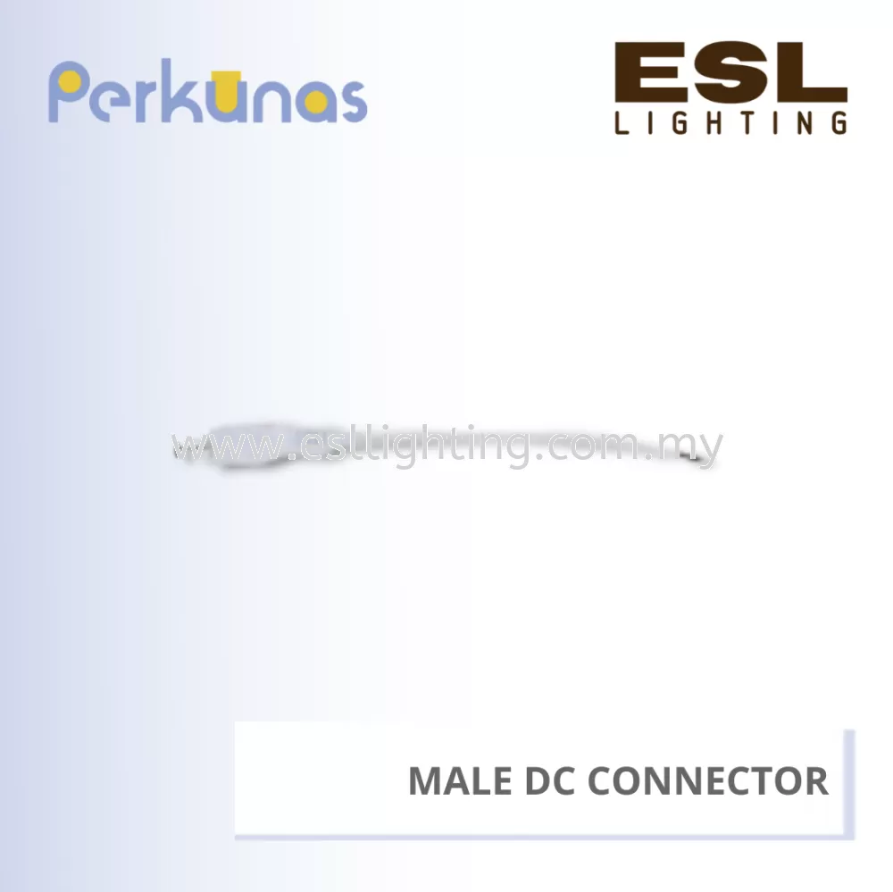 PERKUNAS LED STRIP LIGHT (5050) ACCESSORIES MALE DC CONNECTOR (WHITE)