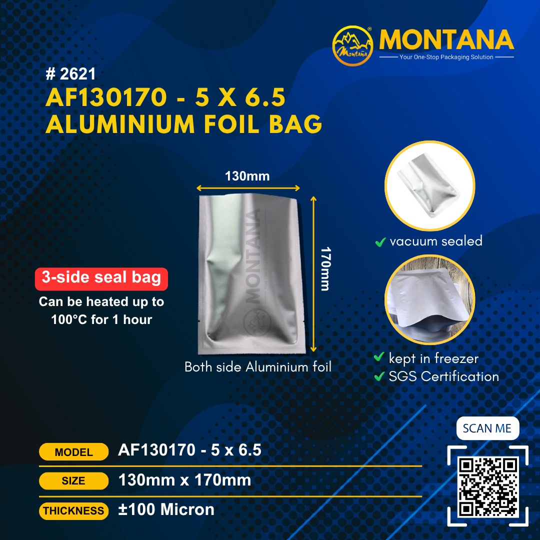 (2621) AF130170 - 5 x 6.5 ALUMINIUM FOIL BAG