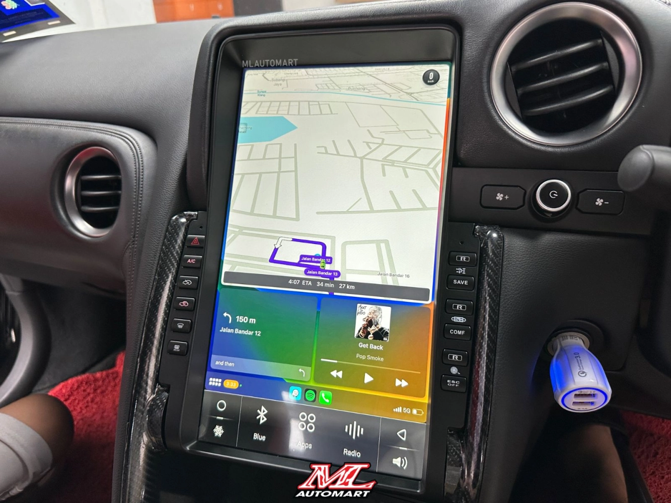 *NEW Nissan GTR R35 Vertical Style Android Monitor (13") 