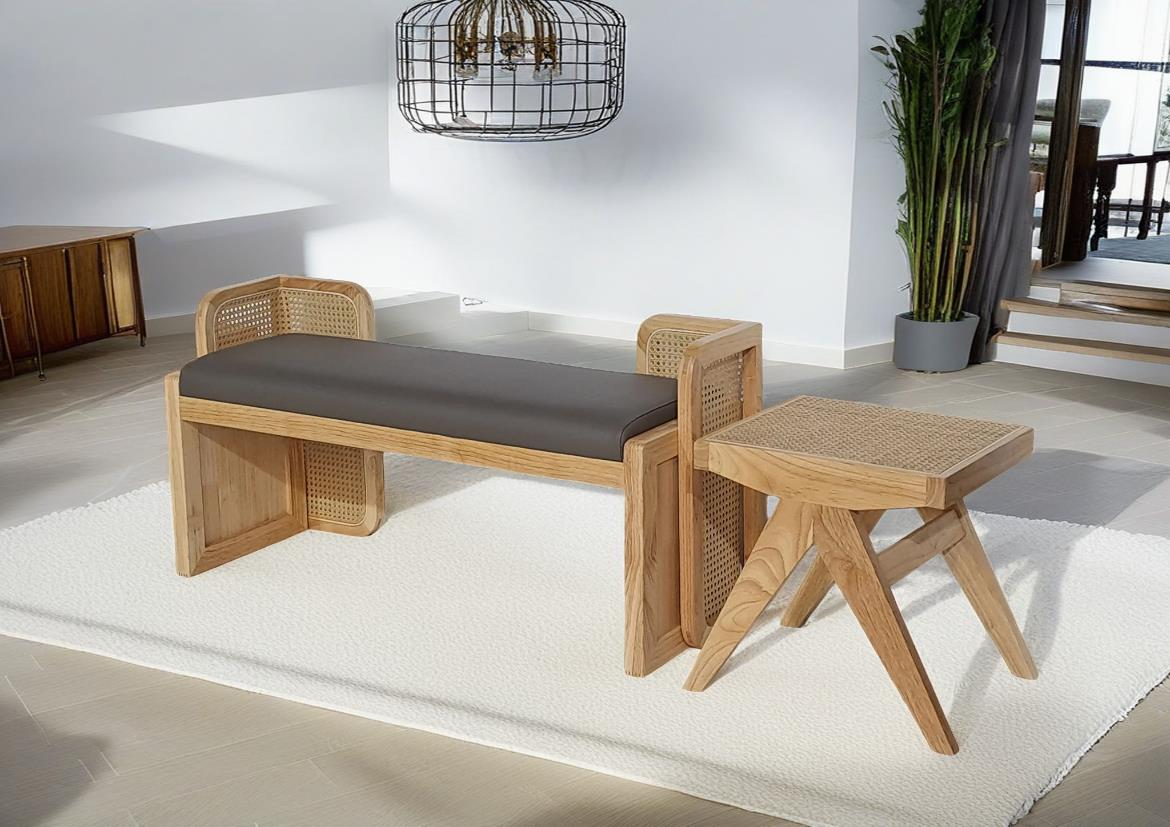 ZEIDEN BENCH CHAIR & SIDE TABLE