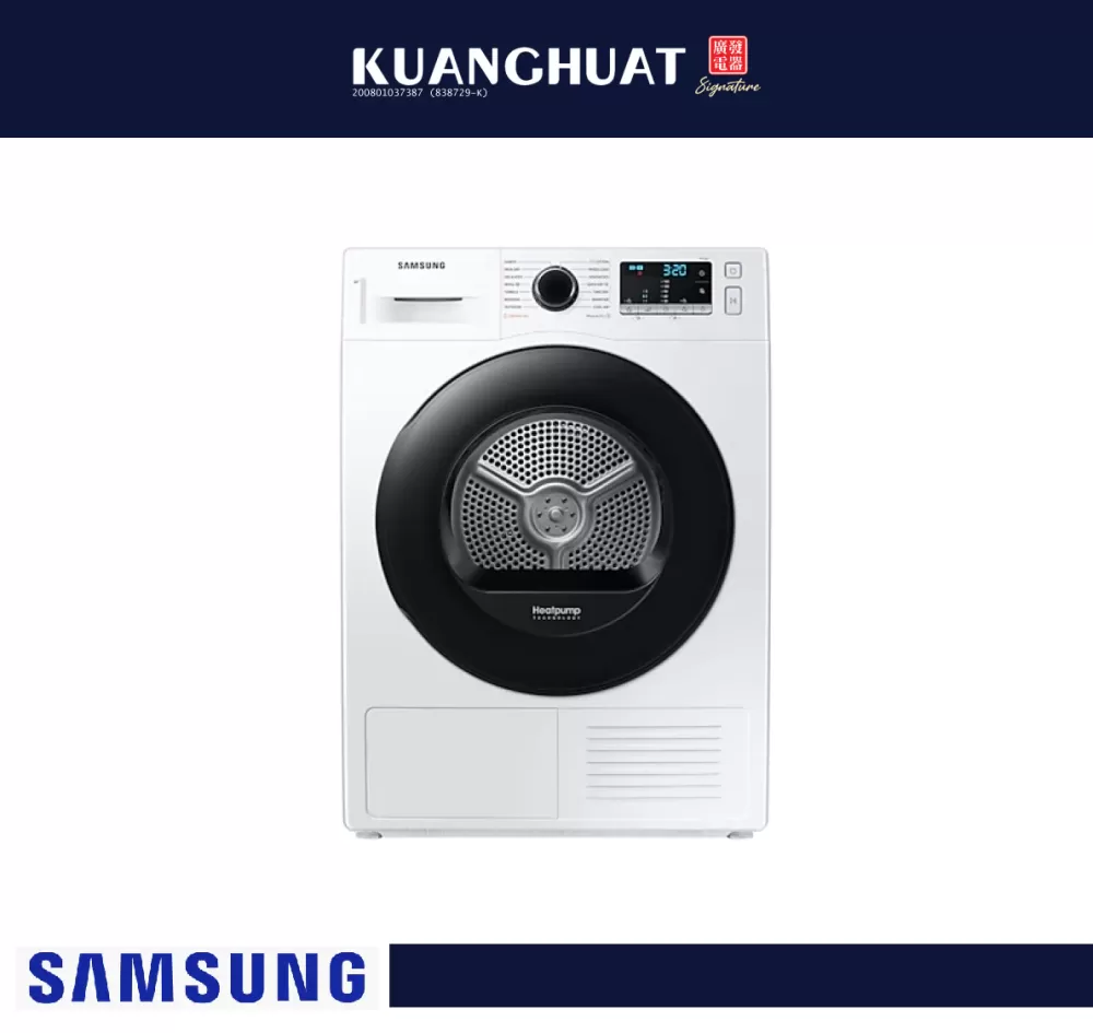 [PRE-ORDER 7 DAYS] SAMSUNG 8kg DV5000T Heat Pump Dryer with Optimal Dry DV80TA220AE/FQ