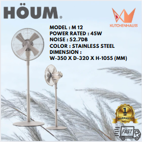 HOUM Stand Fan M 12 with AC Motor / KUTCHENHAUSS