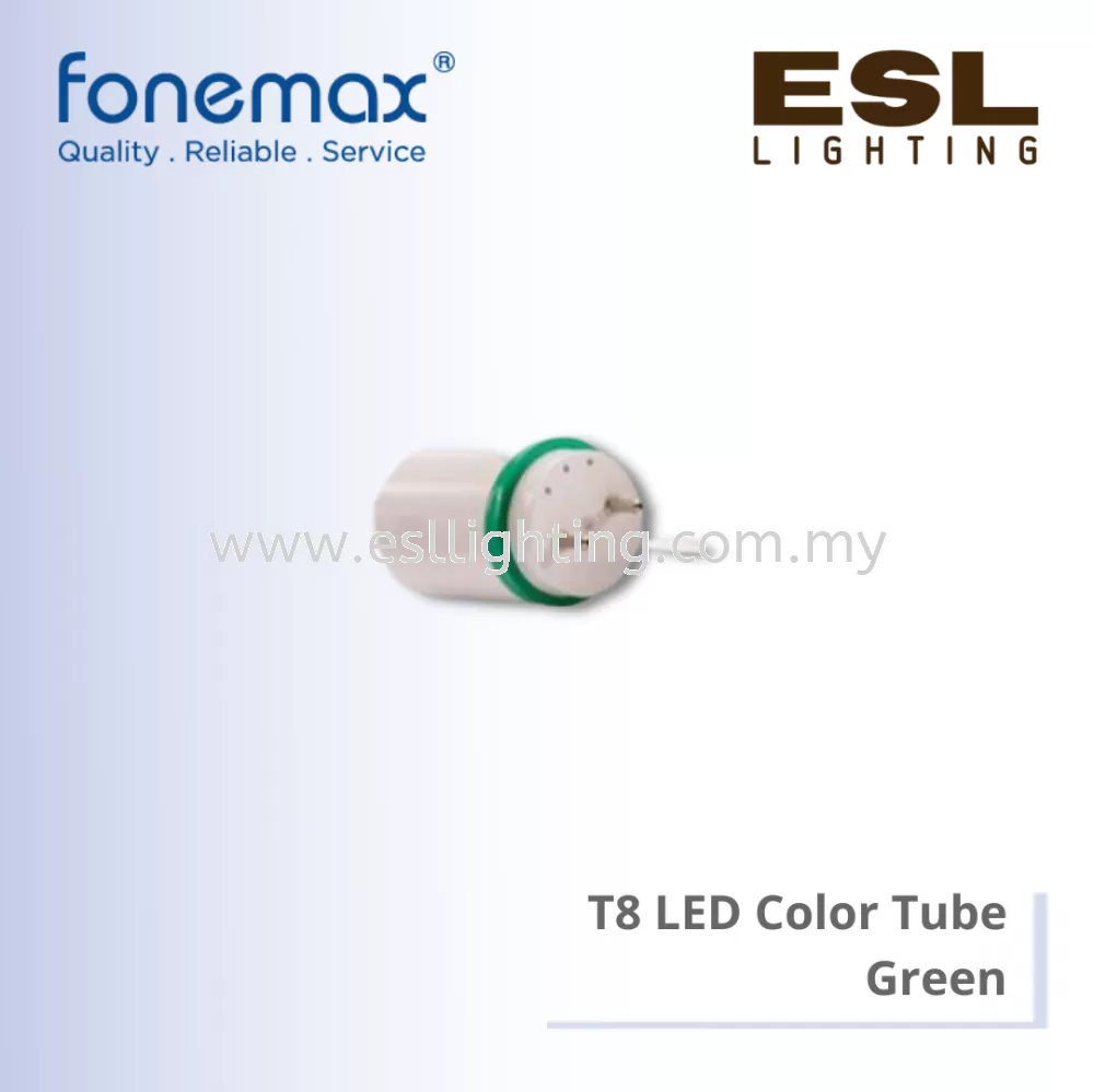 [DISCONTINUE] FONEMAX T8 LED  Colour Tube Green 20W - T8-20W-1.2m 4ft 1200mm