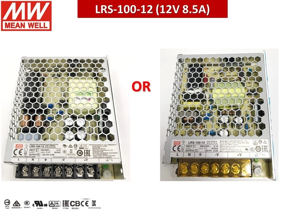 Mean Well Power Supply 12V 4.2A / 8.5A / 12.5A /17A