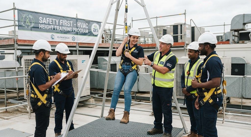 HVAC working at height harness compliance training