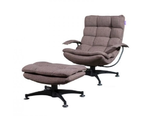 BUTTERFLY Recliner Arm Relax-Chair With Pouf (Fabric) FG 6011-5 Brown