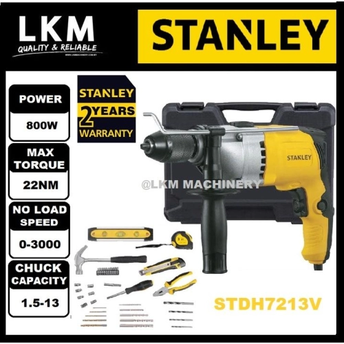 STANLEY STDH7213V Corded Percussion Drill Come With Accessories Set (13mm/800W)