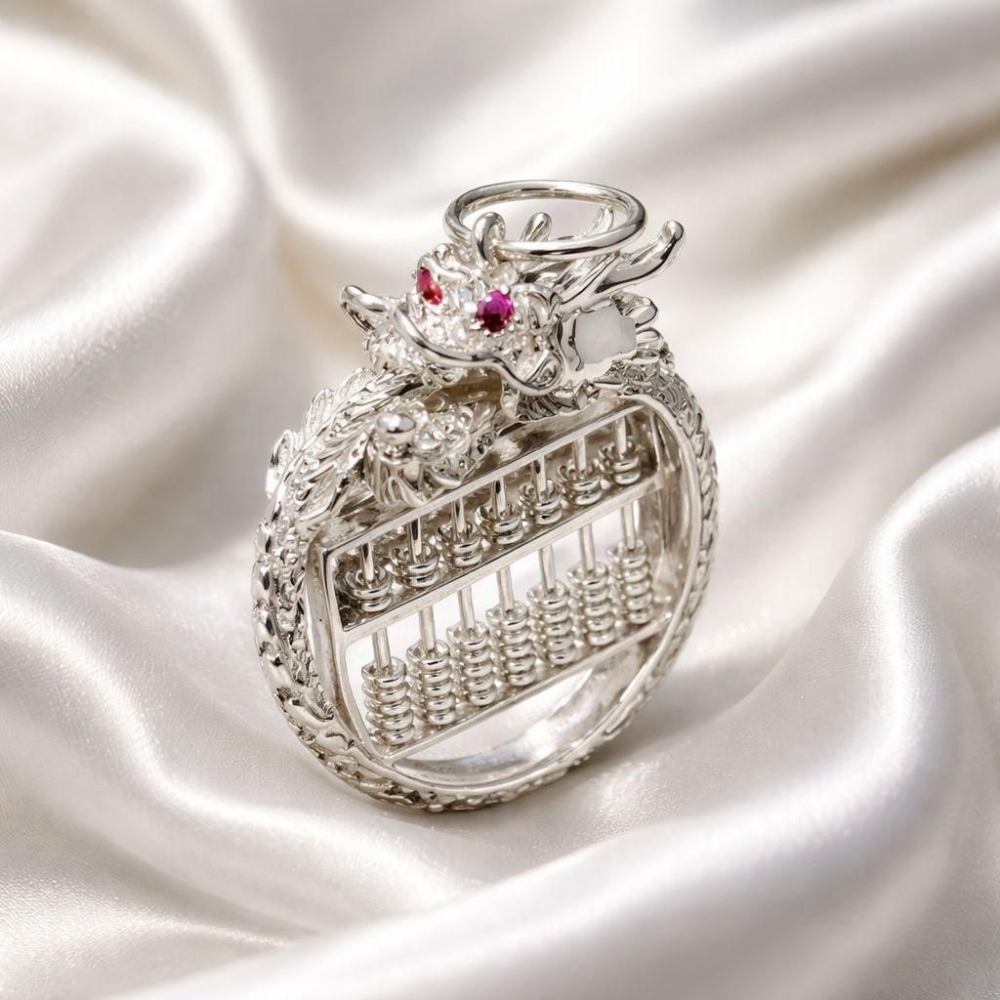 Silver Abacus Pendant