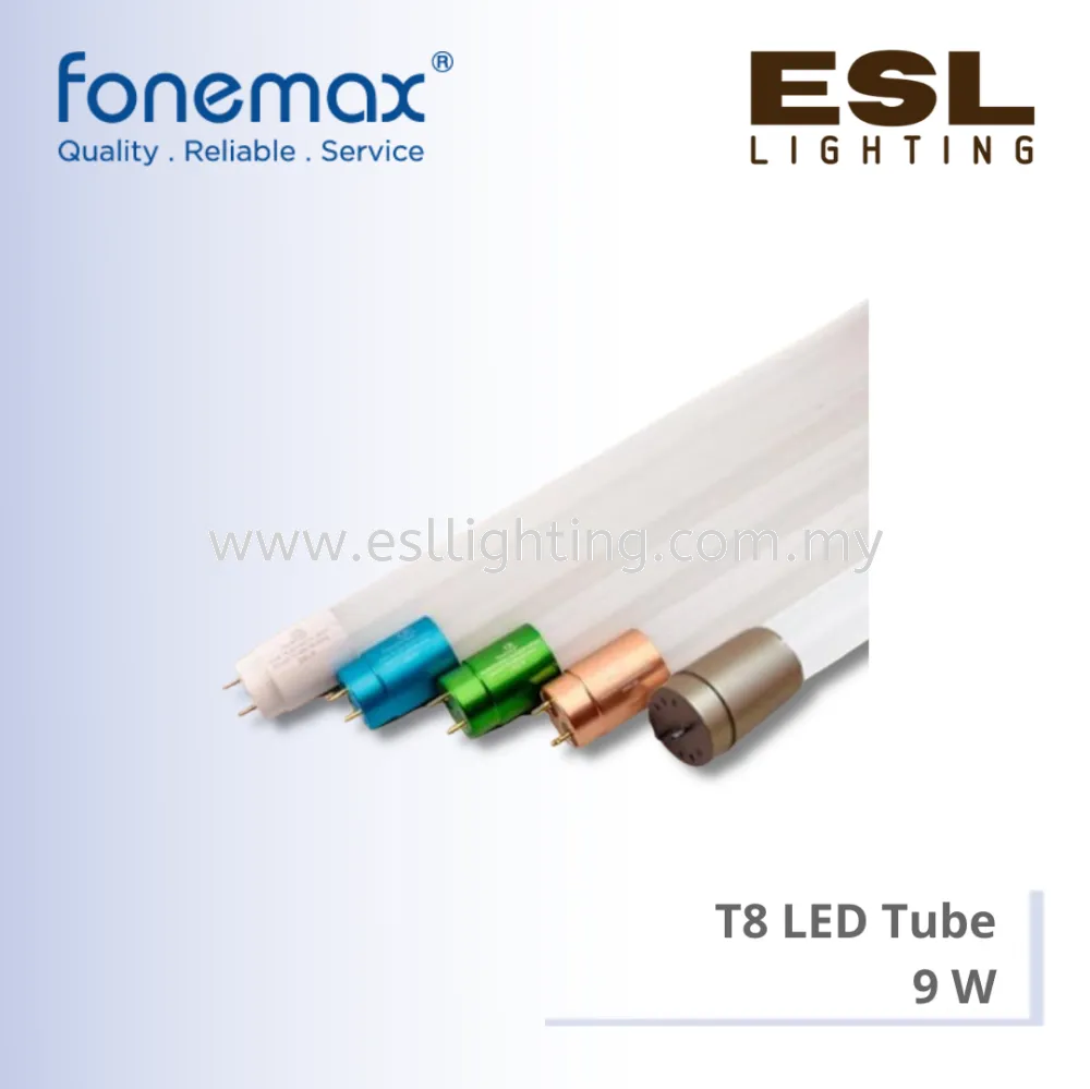 FONEMAX T8 LED Tube G13 9W - T8-9W-0.6m(G13) 2ft 600mm [SIRIM]