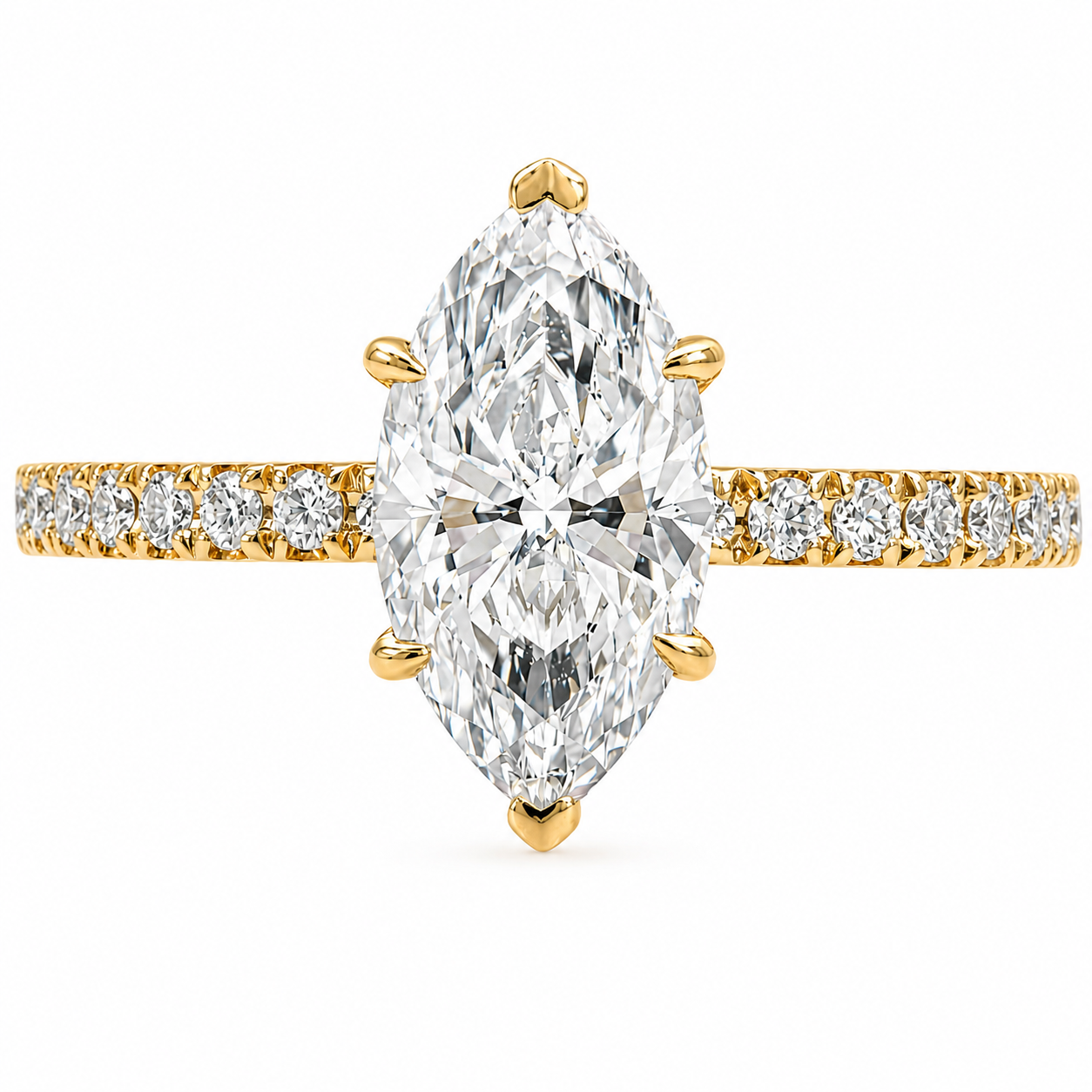 Roman & Co庐 Lysentia Crown Pav茅 Solitaire Engagement Ring