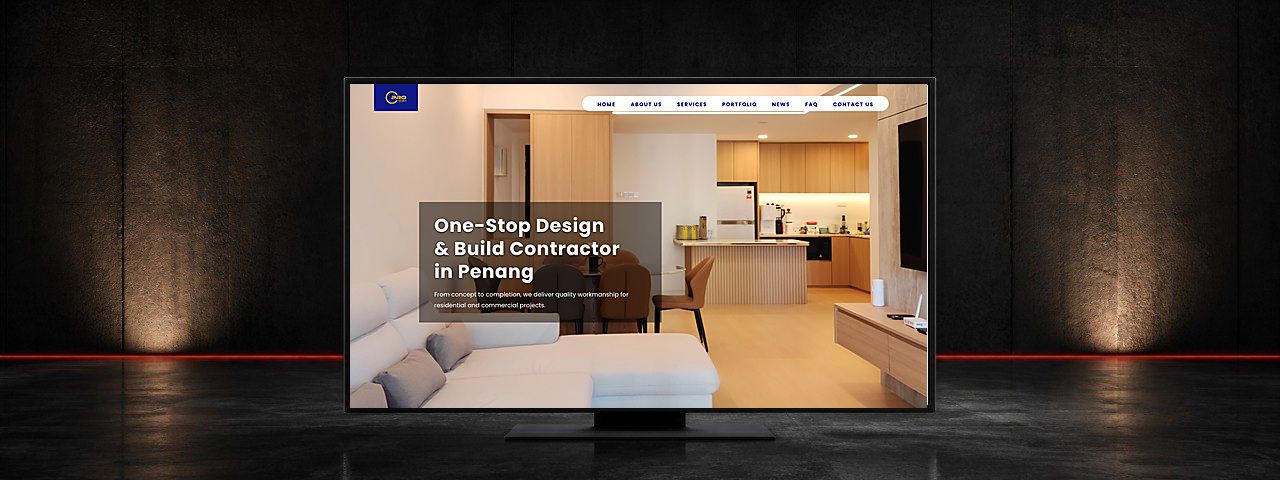 C PRO Design Renovation Website Design Case Study in George Town, Penang